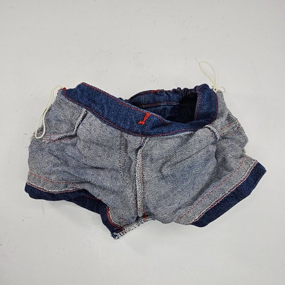Vintage Build A Bear Jean Shorts Flower Edge - Picture 5 of 5